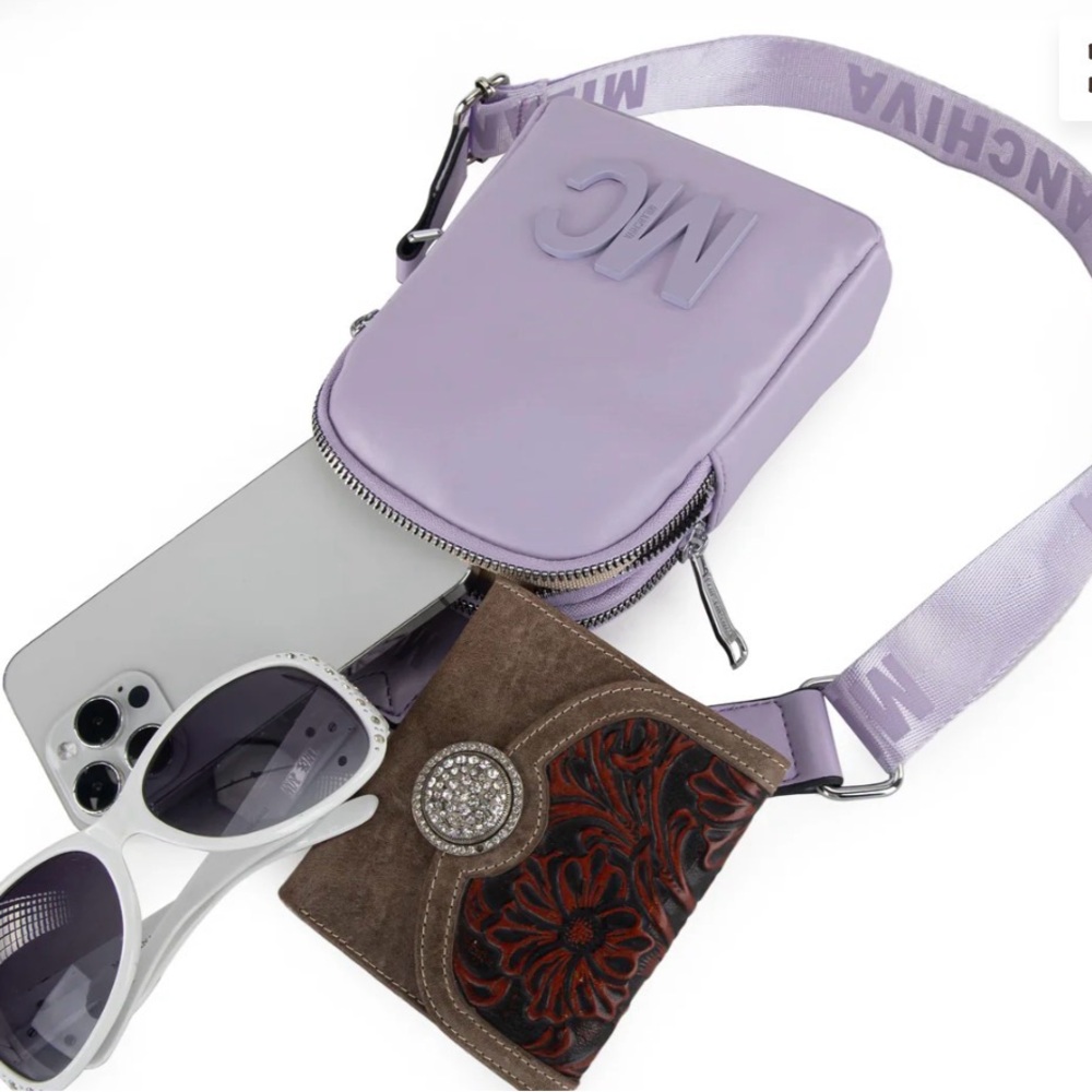 Lavender Crossbody Phone Bag with Wide Strap NWT